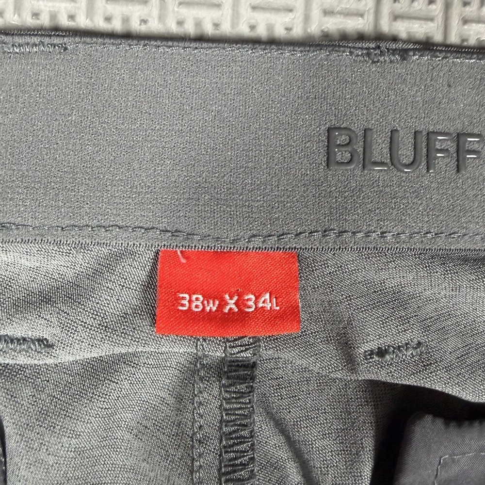 Bluffworks Pants Mens 38x34(33) Envoy Lightweight Travel Chino Regular Tech EC - Picture 2 of 11